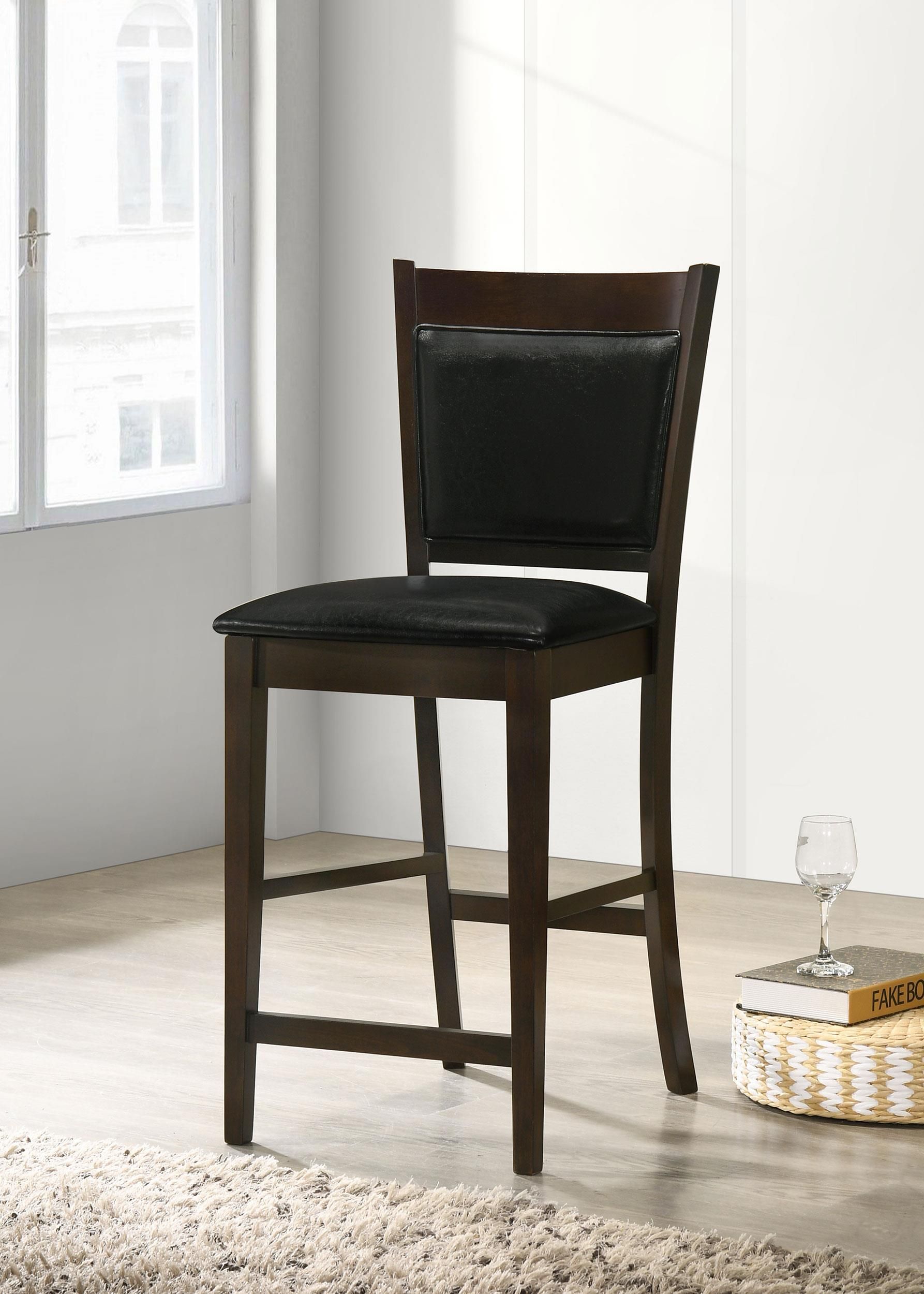 Jaden Black Counter Height Stool Set of 2 From Home Gallery Stores