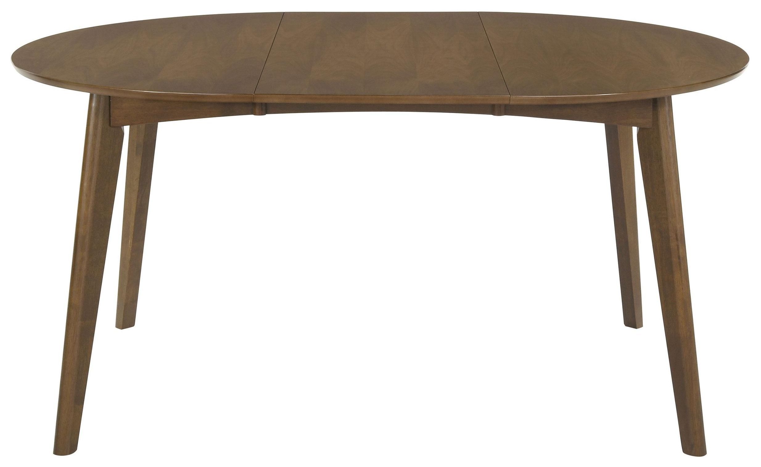 X-TAGE WALNUT 【ROUND L】 Malone Dark Walnut Extendable Round Dining Table From Home Gallery
