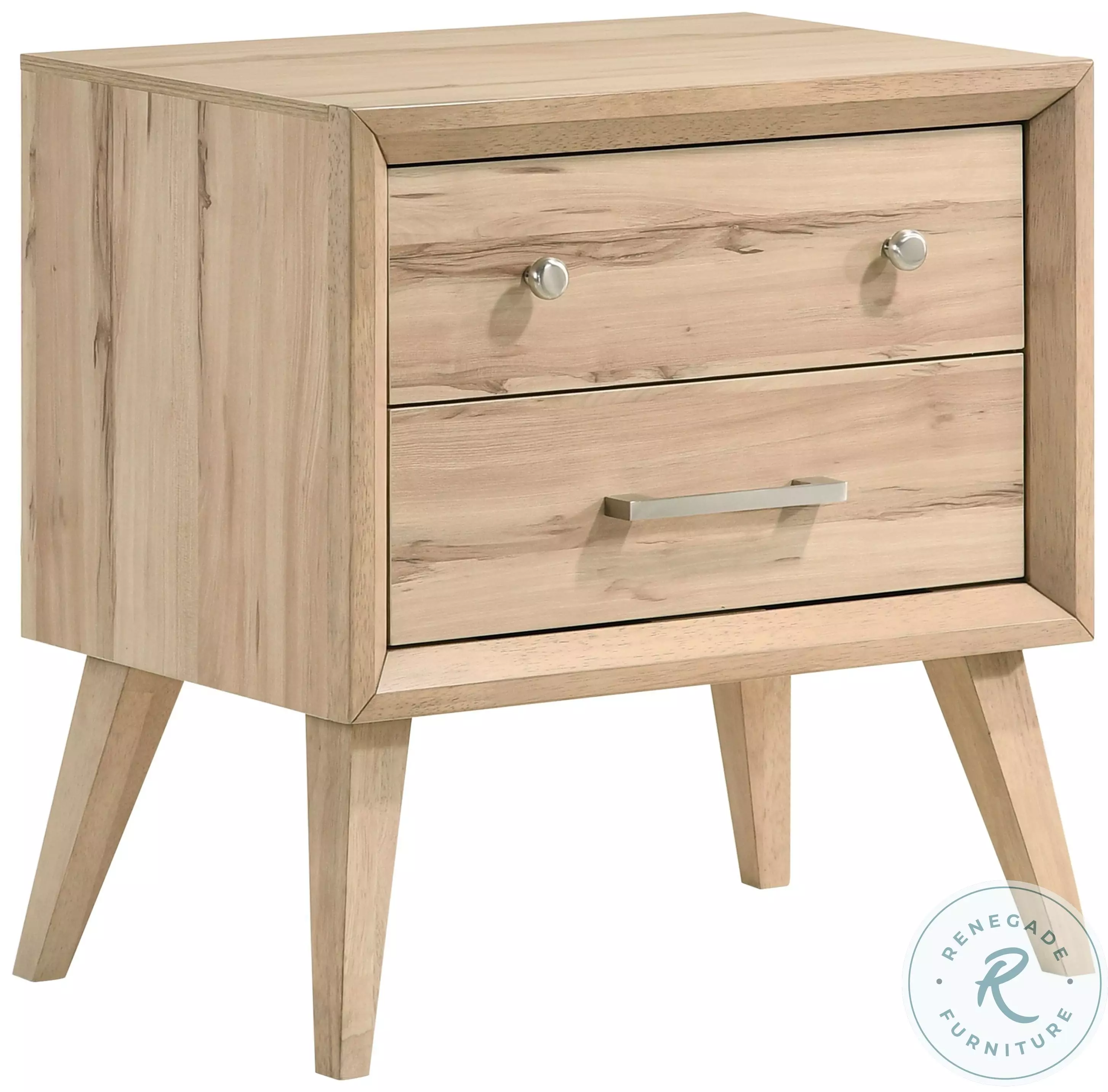Marrin Natural Oak 2 Drawer Nightstand From Home Gallery Stores