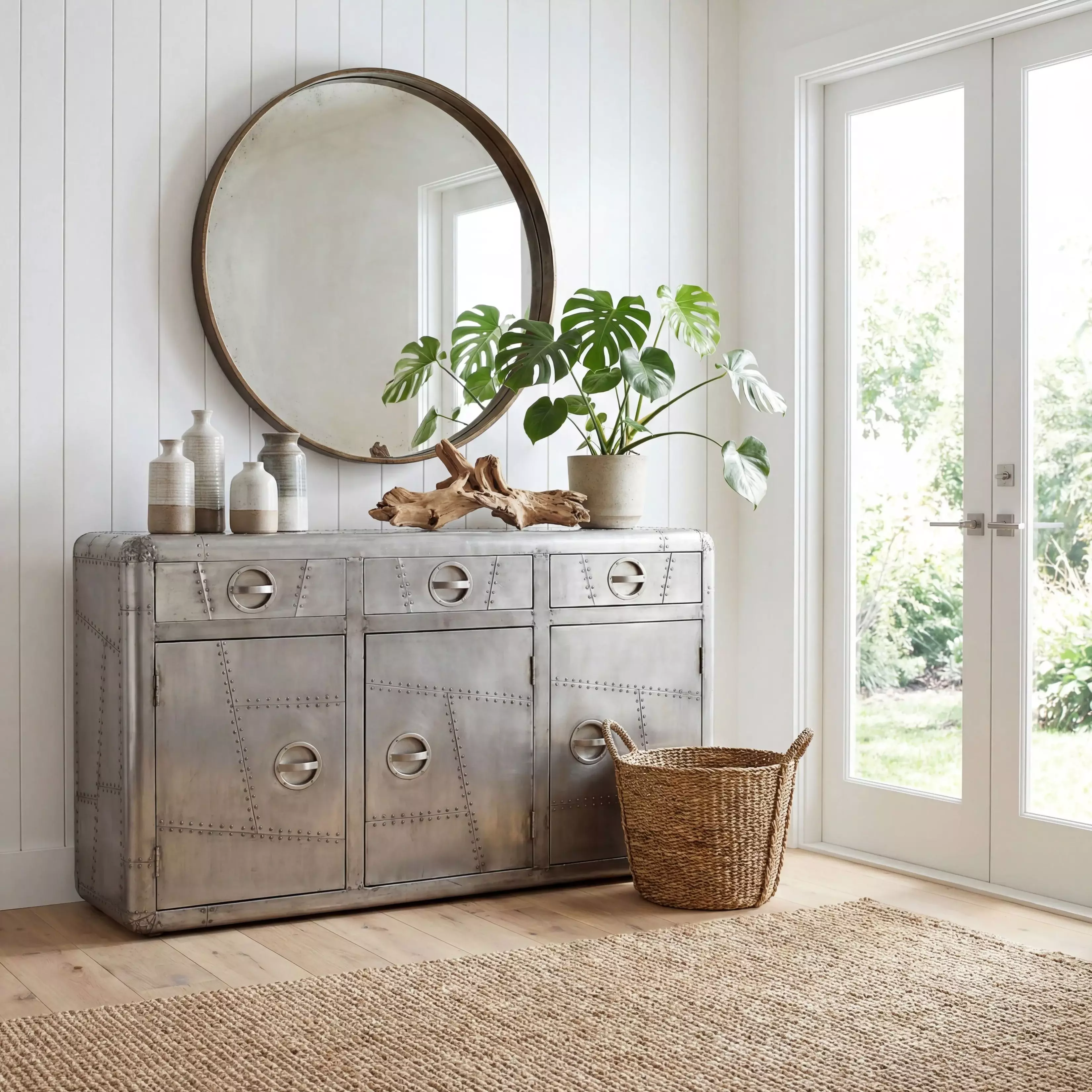 Midway Aviator Silver Console Cabinet From Home Gallery Stores