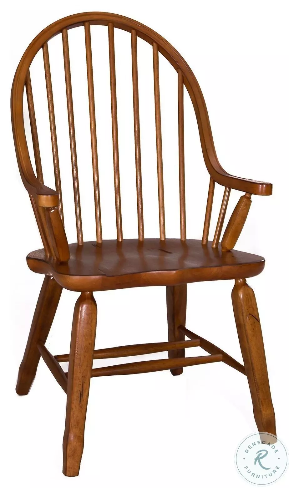 Treasures Rustic Oak Bow Back Arm Chair From Home Gallery Stores