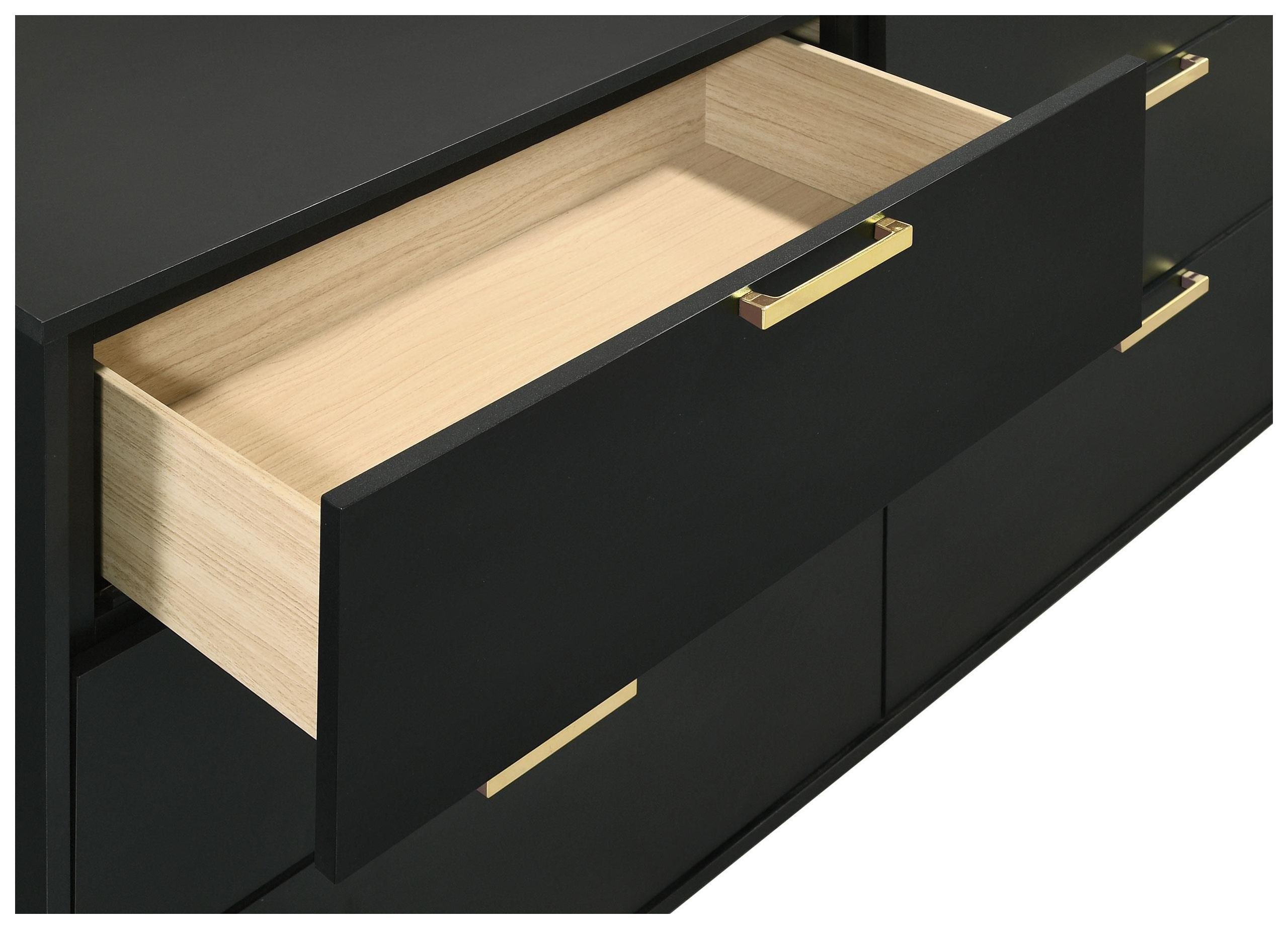 green emerald velvet dress Kendall 6-Drawer Dresser Black and Gold main image 0
