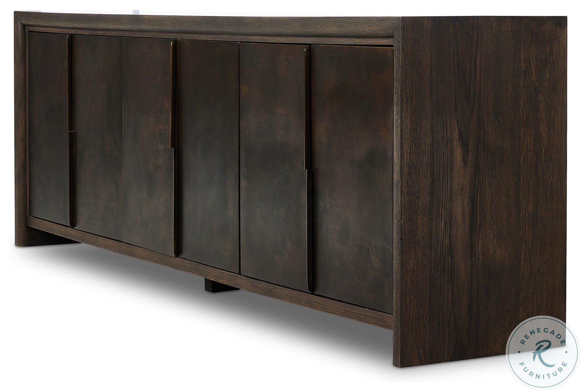 Arlington Espresso Oak Veneer 6 Door Sideboard | Coleman Furniture