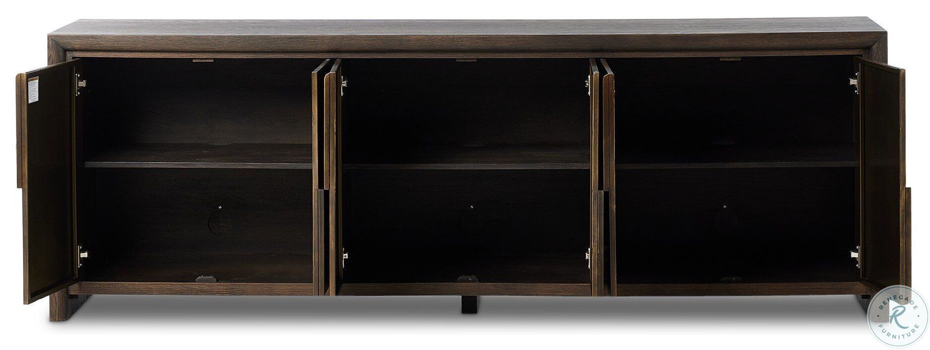 Arlington Espresso Oak Veneer 6 Door Sideboard | Coleman Furniture