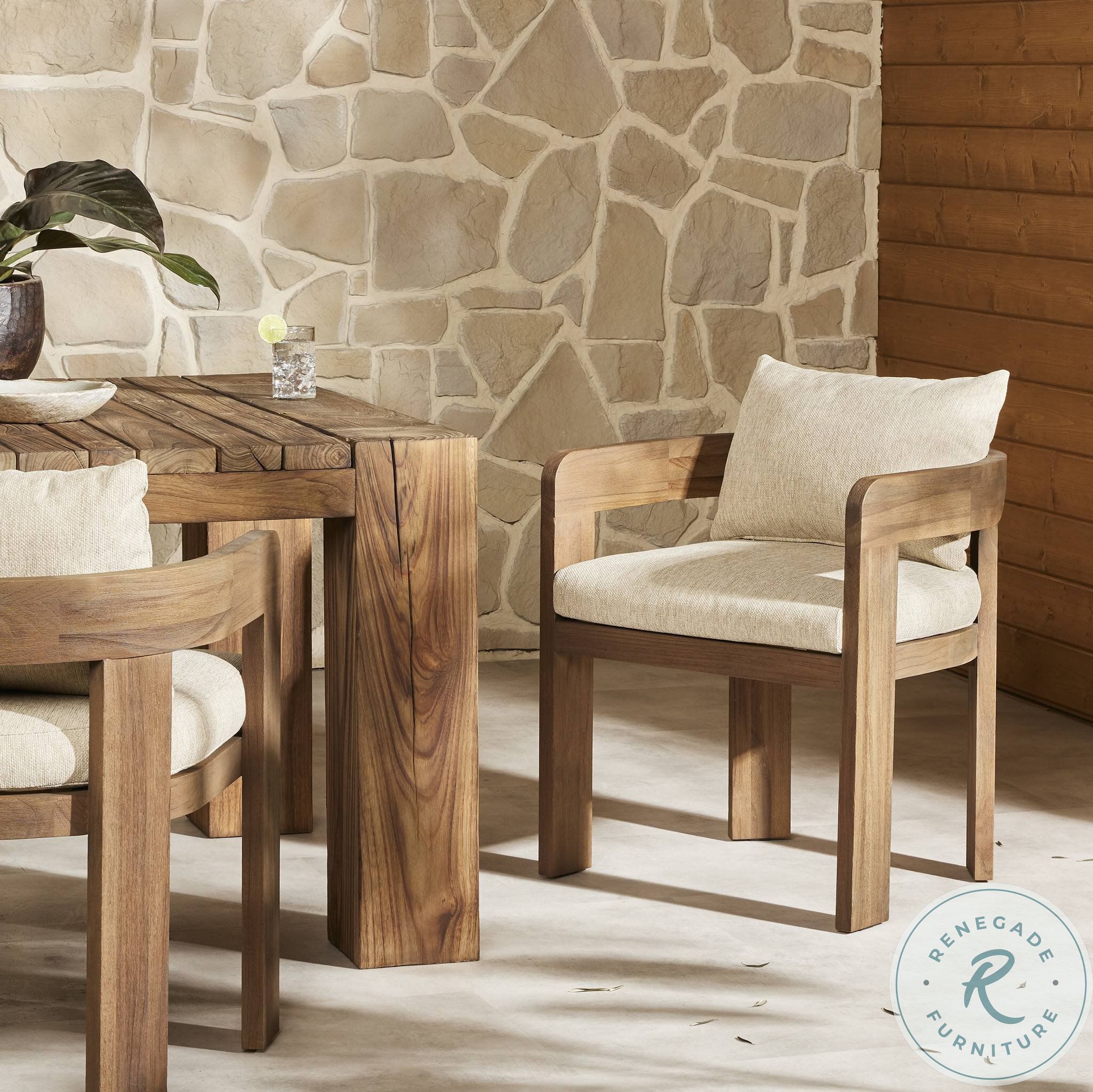 Jackson Ellor Beige Outdoor Dining Chair | Coleman Furniture