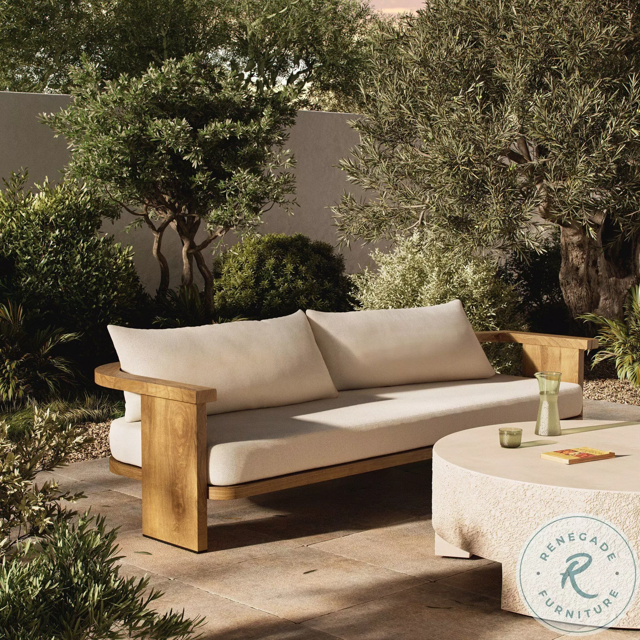 Tahana Alessi Linen Performance Fabric Upholstered Outdoor Living