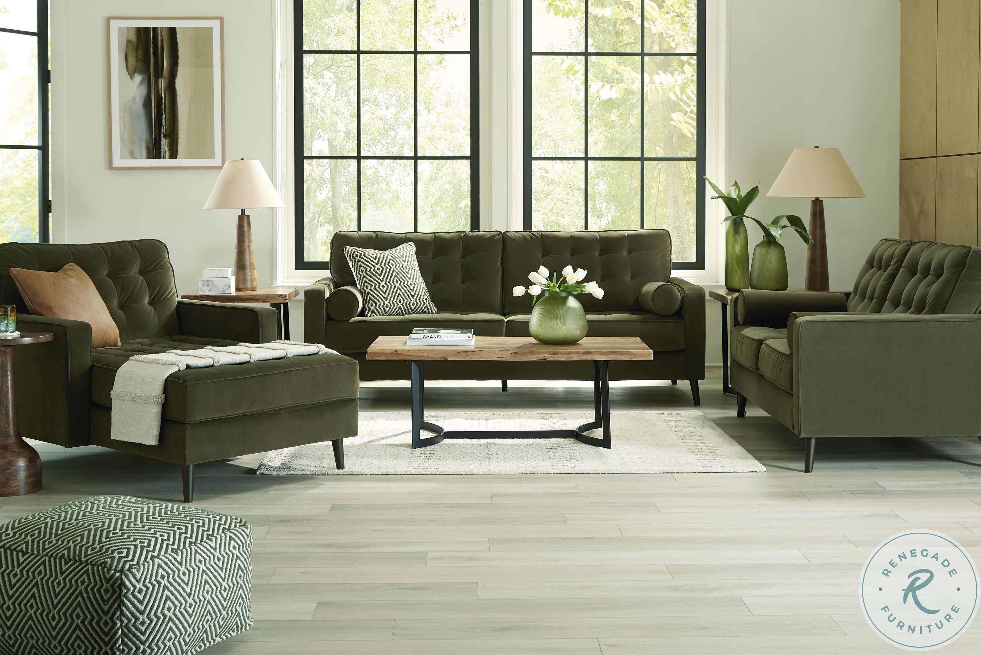 ロンポワン　green label relaxing Reveon Lakes Green Sofa From Ashley Furniture | Coleman Furniture