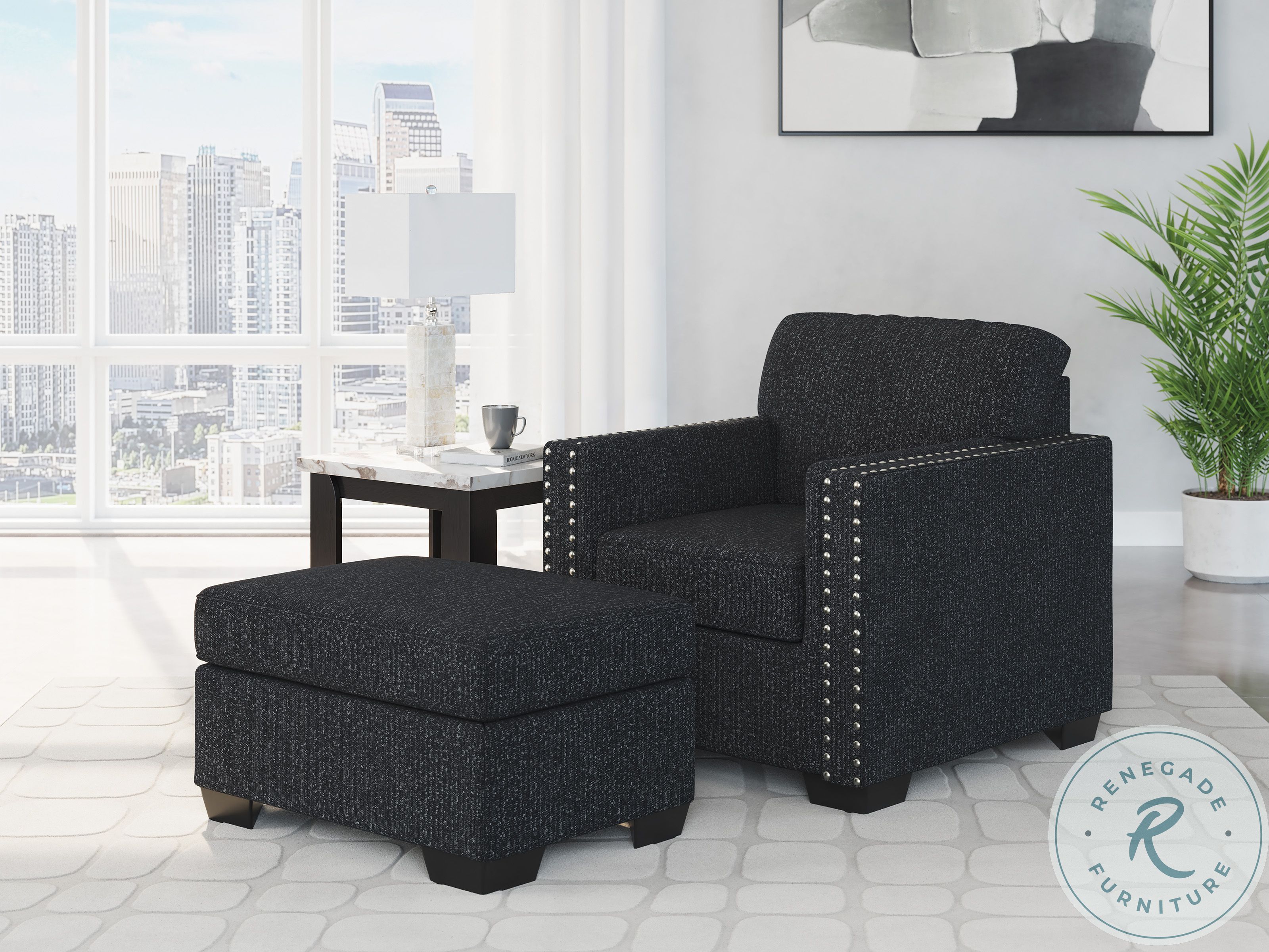 Jasmine Peaks Coal Chair From Ashley Furniture | Home Gallery Stores
