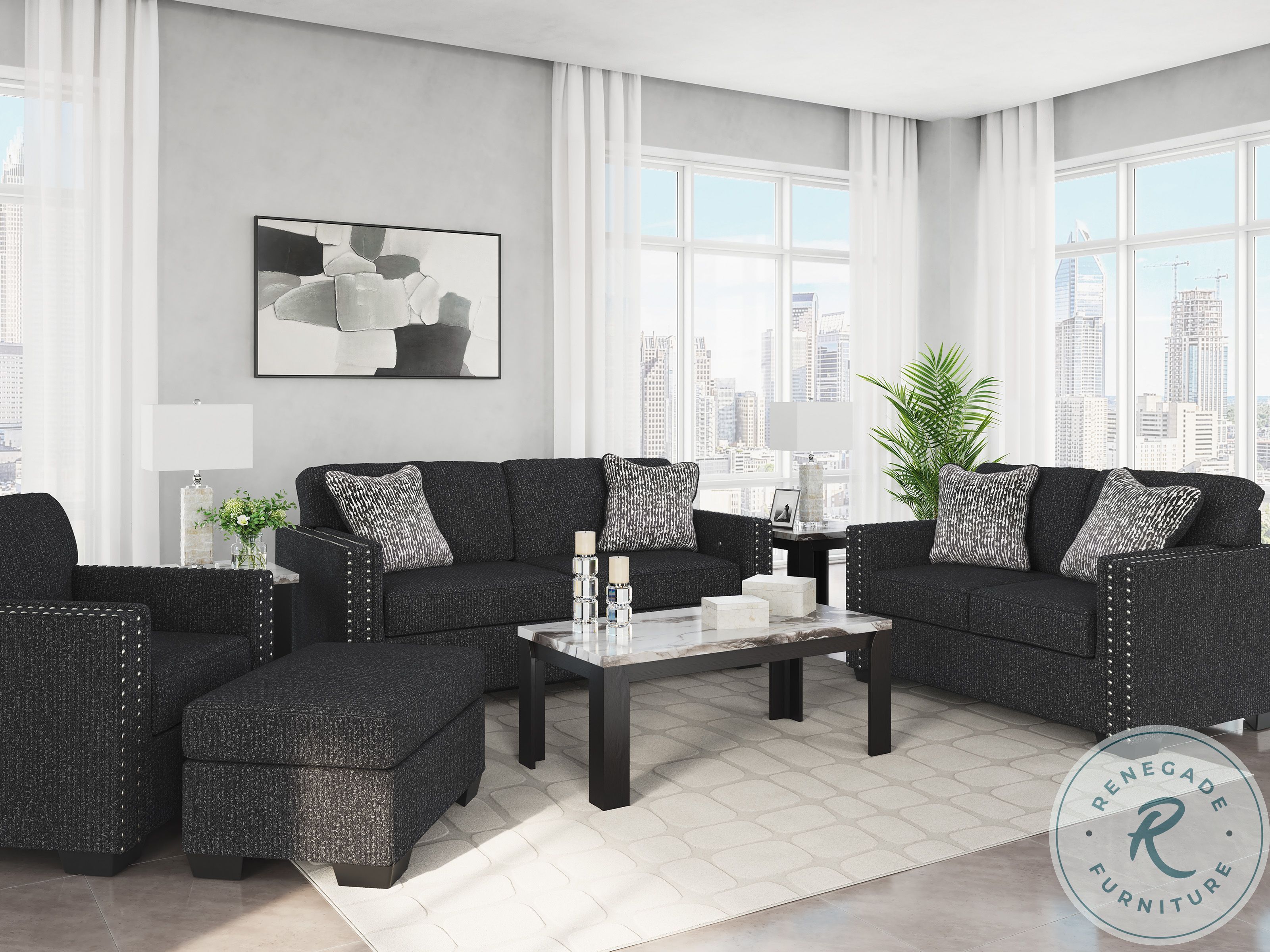 Jasmine Peaks Coal Living Room Set from Ashley Furniture | Home