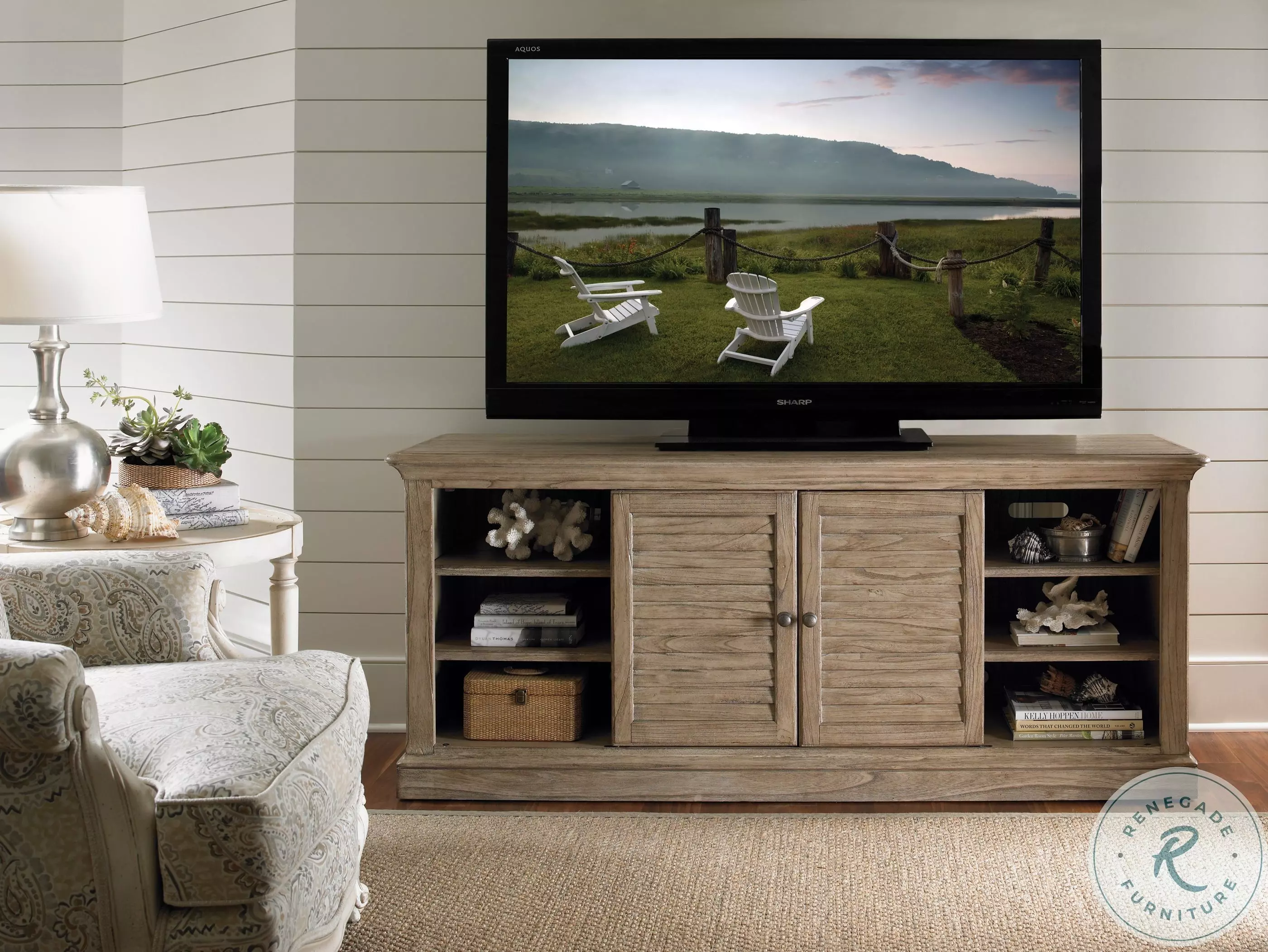 Stancore A3332 NOS 出力トランス　ペア Barton Creek Weather Gray Driftwood Travis TV Stand From Home