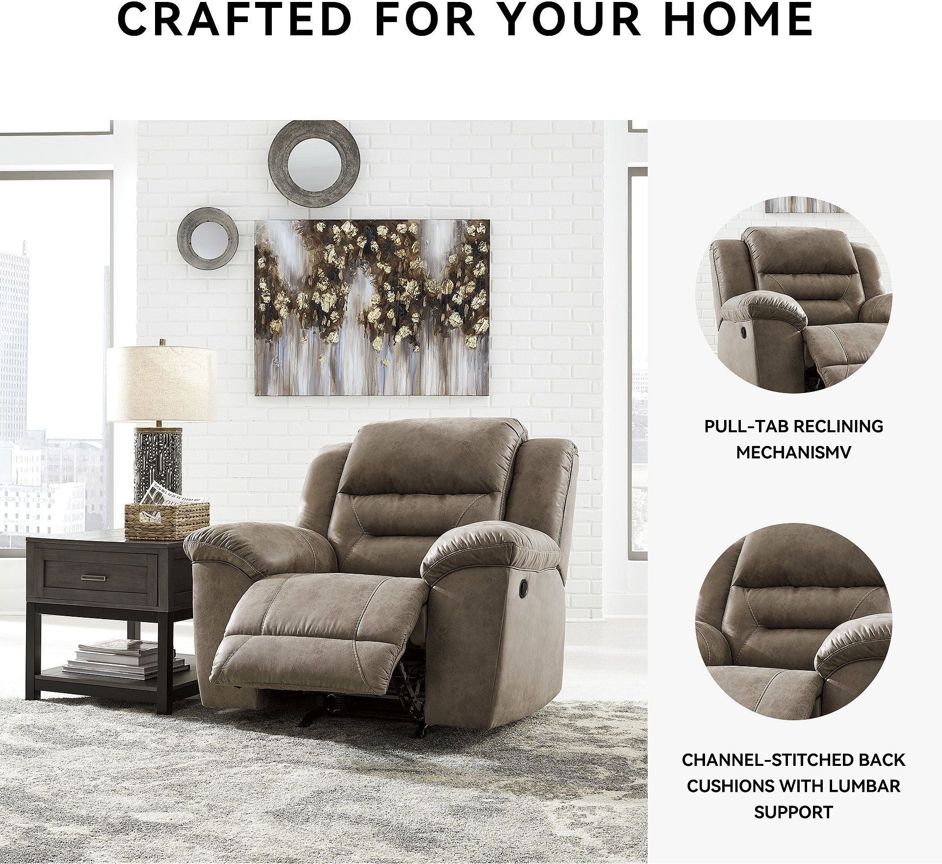 Stoneland Fossil Recliner From Home Gallery Stores | Home Gallery