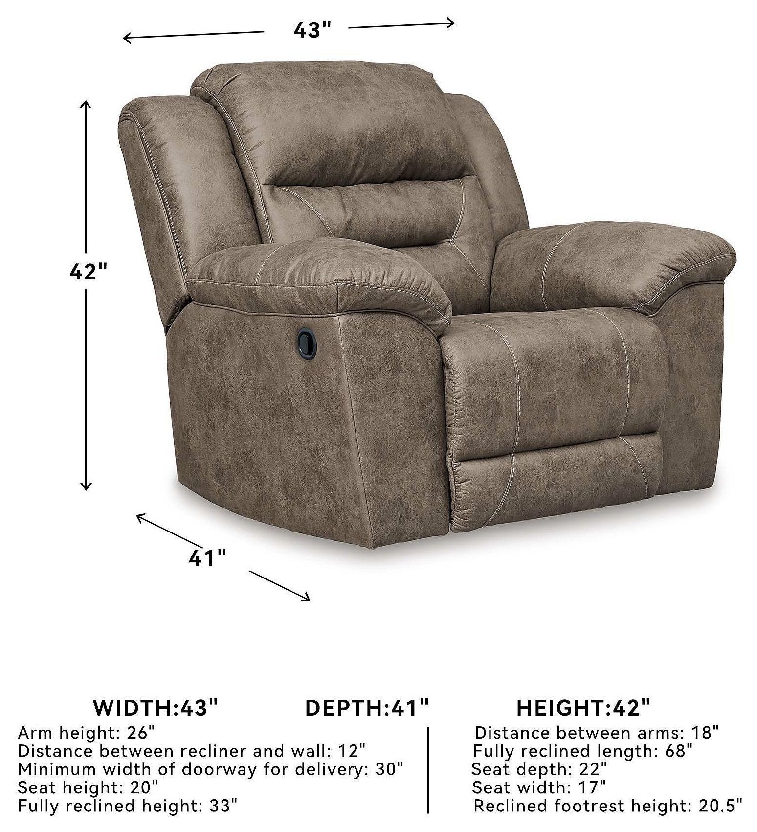 Stoneland Fossil Recliner From Home Gallery Stores | Home Gallery