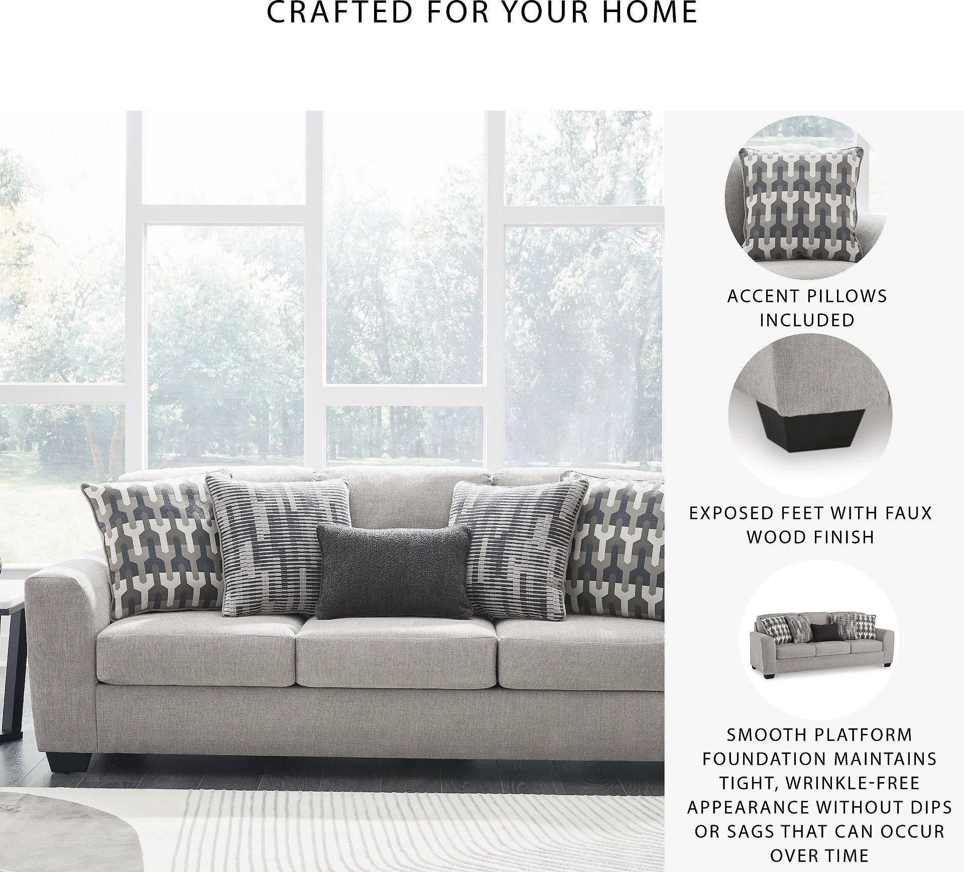 Avenal Park Flannel Sofa From Home Gallery Stores | Home Gallery