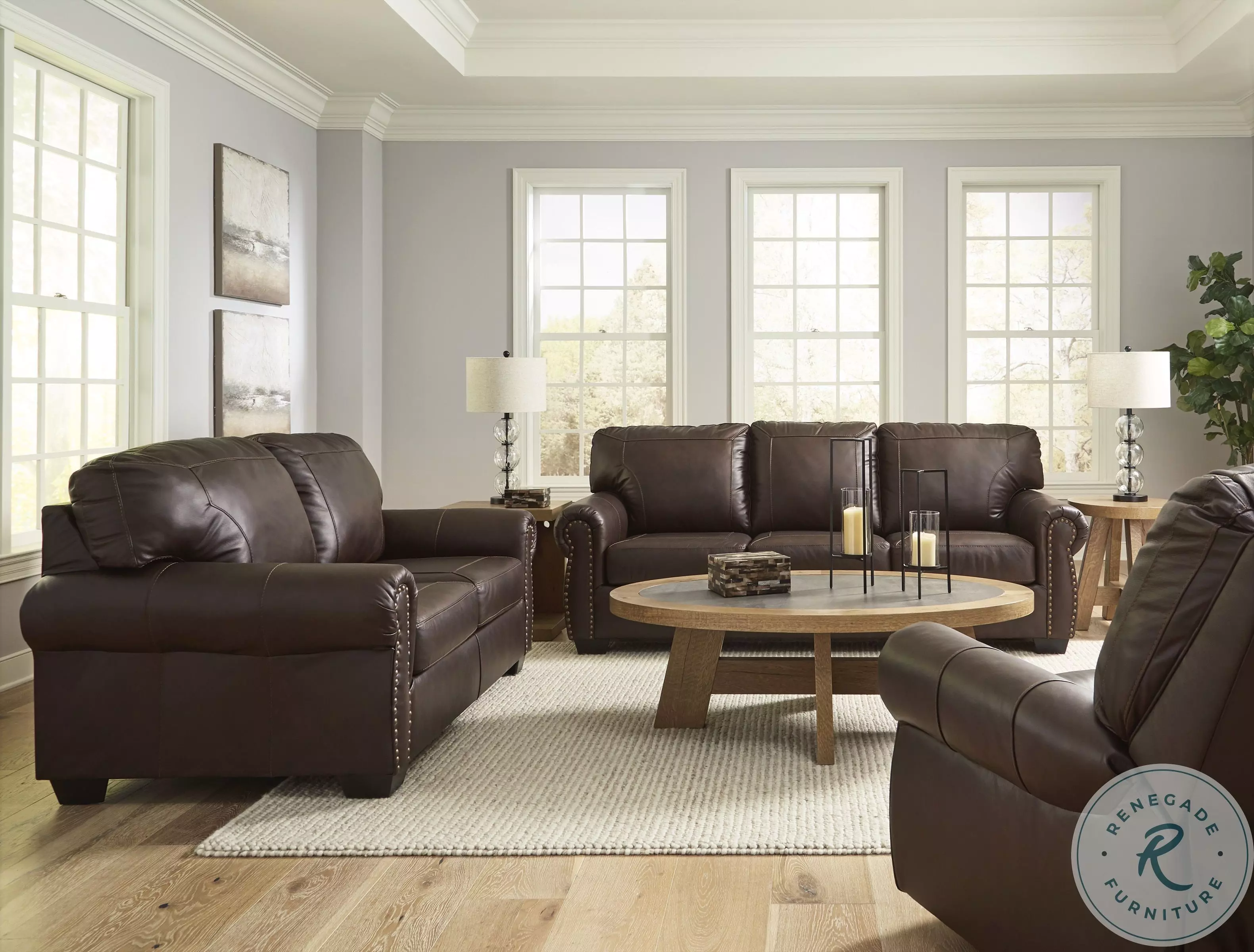 Colleton Dark Brown Living Room Set From Home Gallery Stores