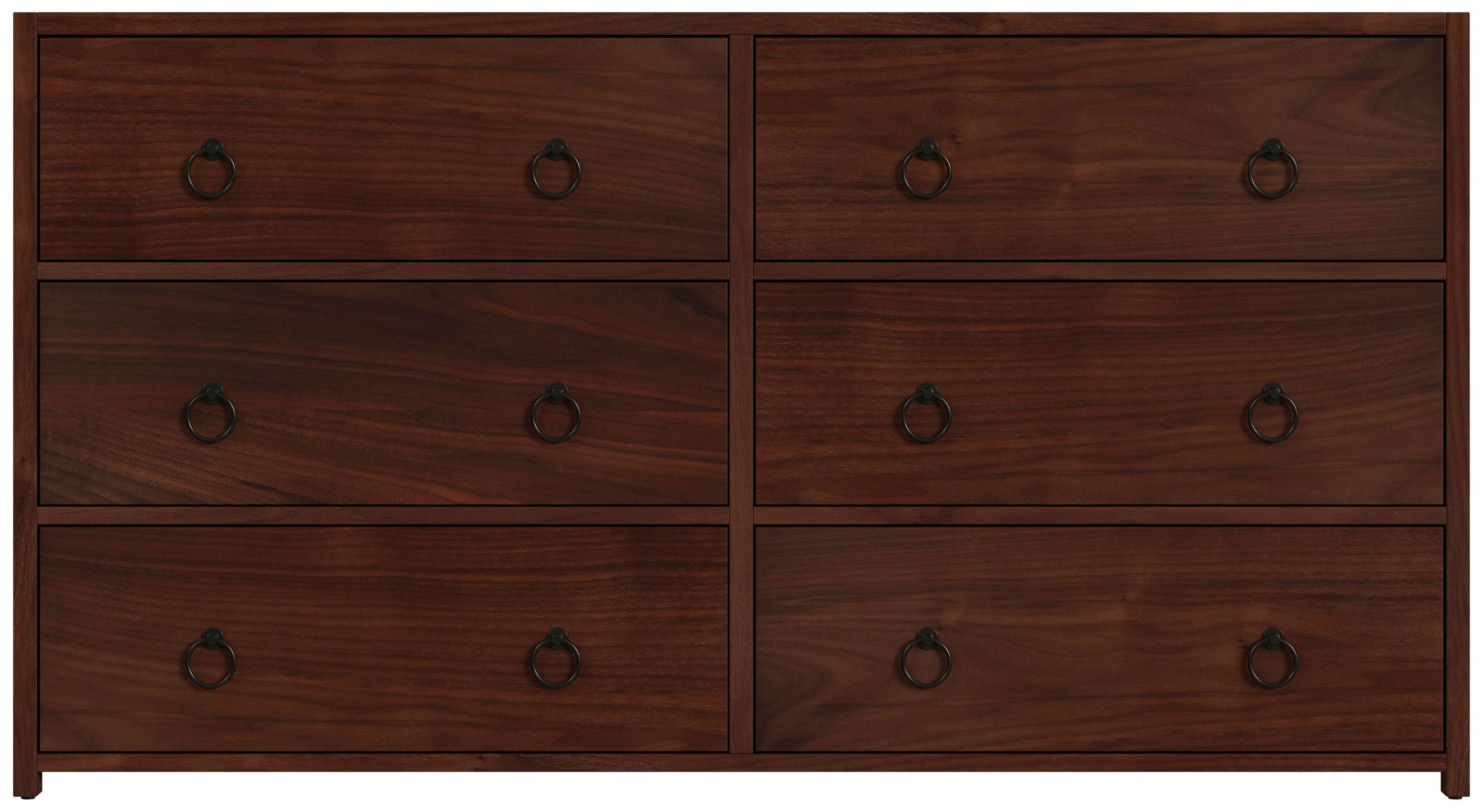Butler Specialty Lark 60 in. W Rectangular Wood 6 Drawer Dresser, Medium Brown