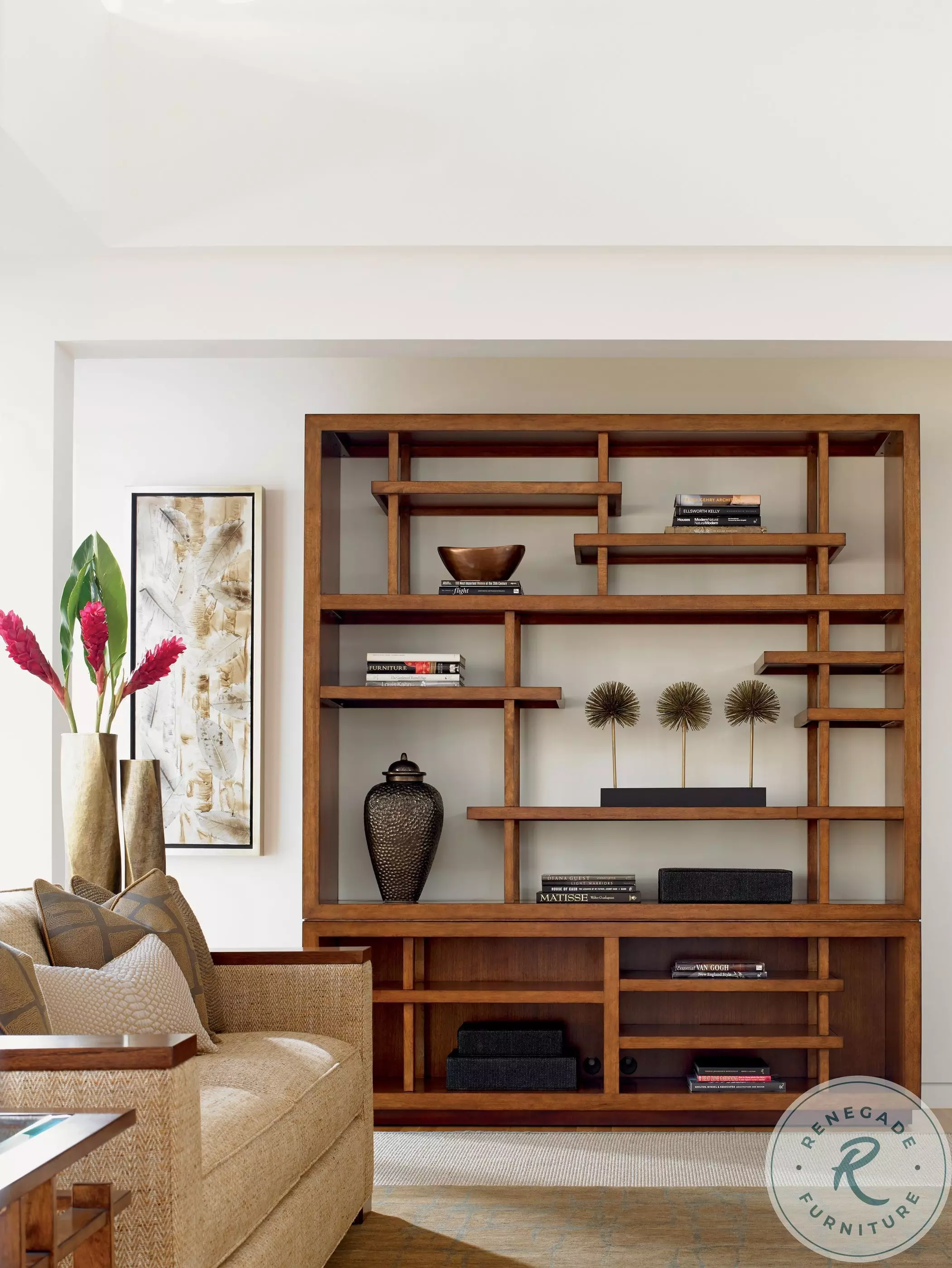 Island Fusion Medium Coconut Shell Brown Taipei TV Stand From Home