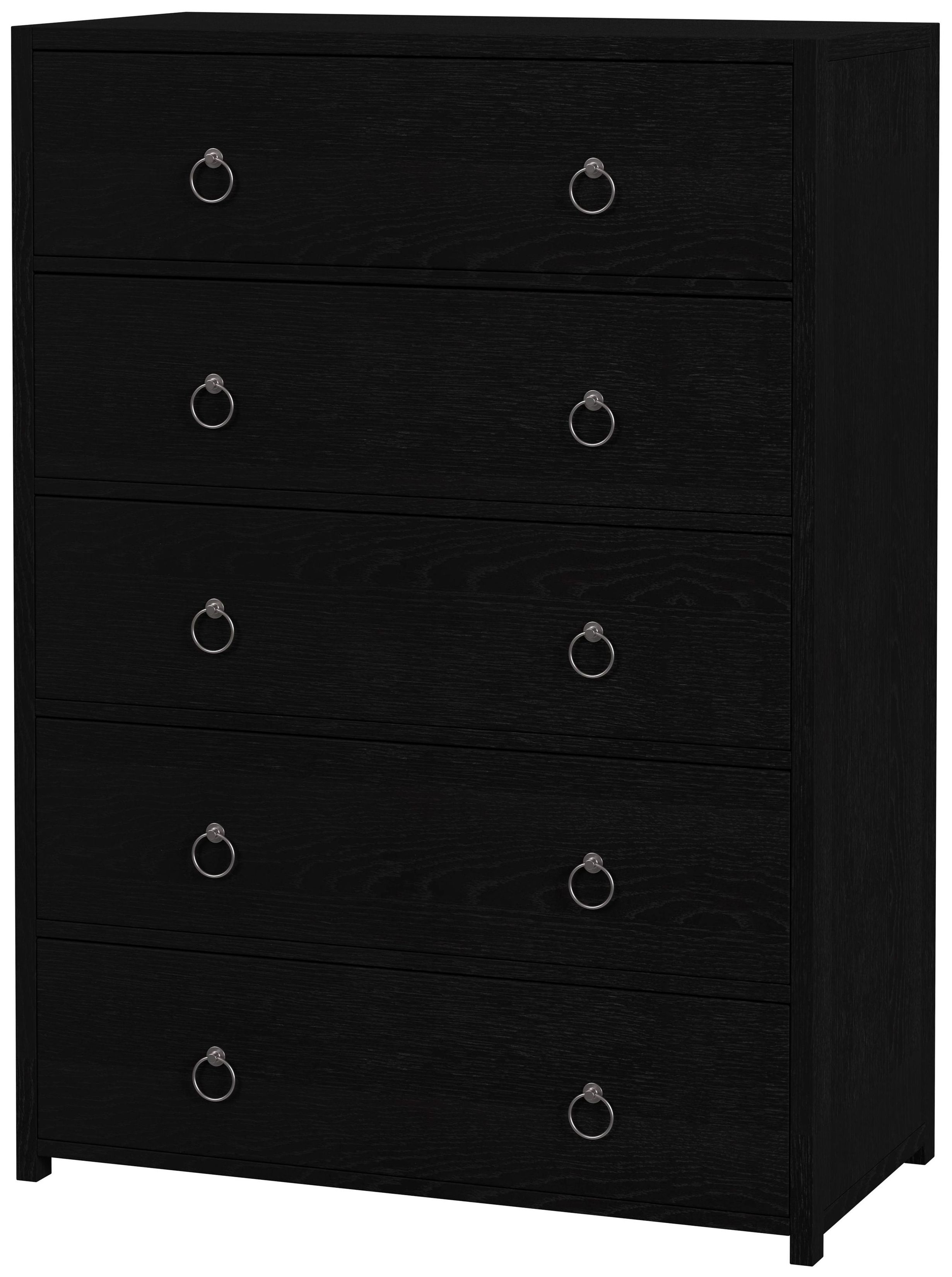 Butler Specialty Lark 36 in. W Wood 5 Drawer Dresser/Chest of Drawers, Black Butler Specialty Lark 36 in. W Wood 5 Drawer Dresser/Chest of Drawers, Black