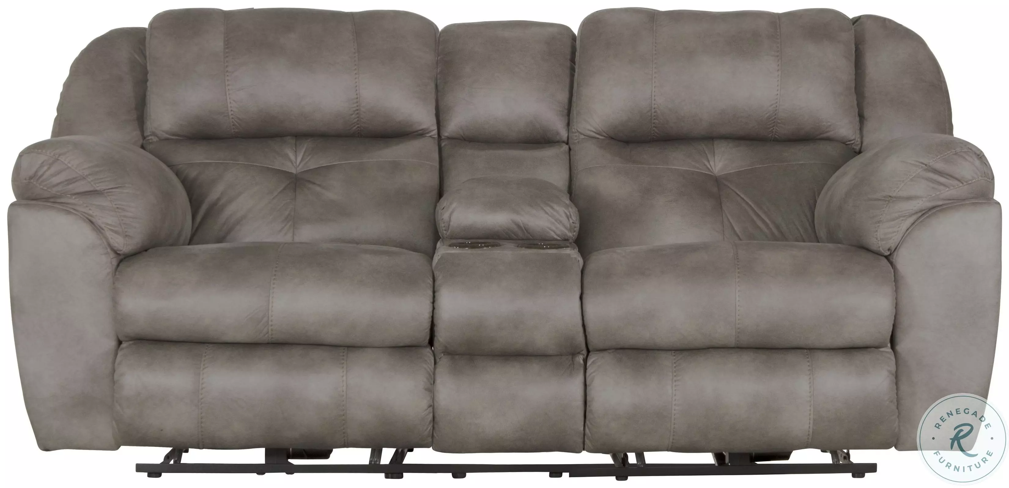 Ferrington Steel Lay Flat Power Reclining Sofa With Power Headrest