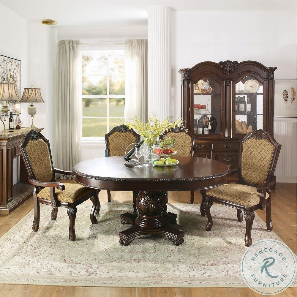 Chateau De Ville Espresso Extendable Oval Dining Room Set from
