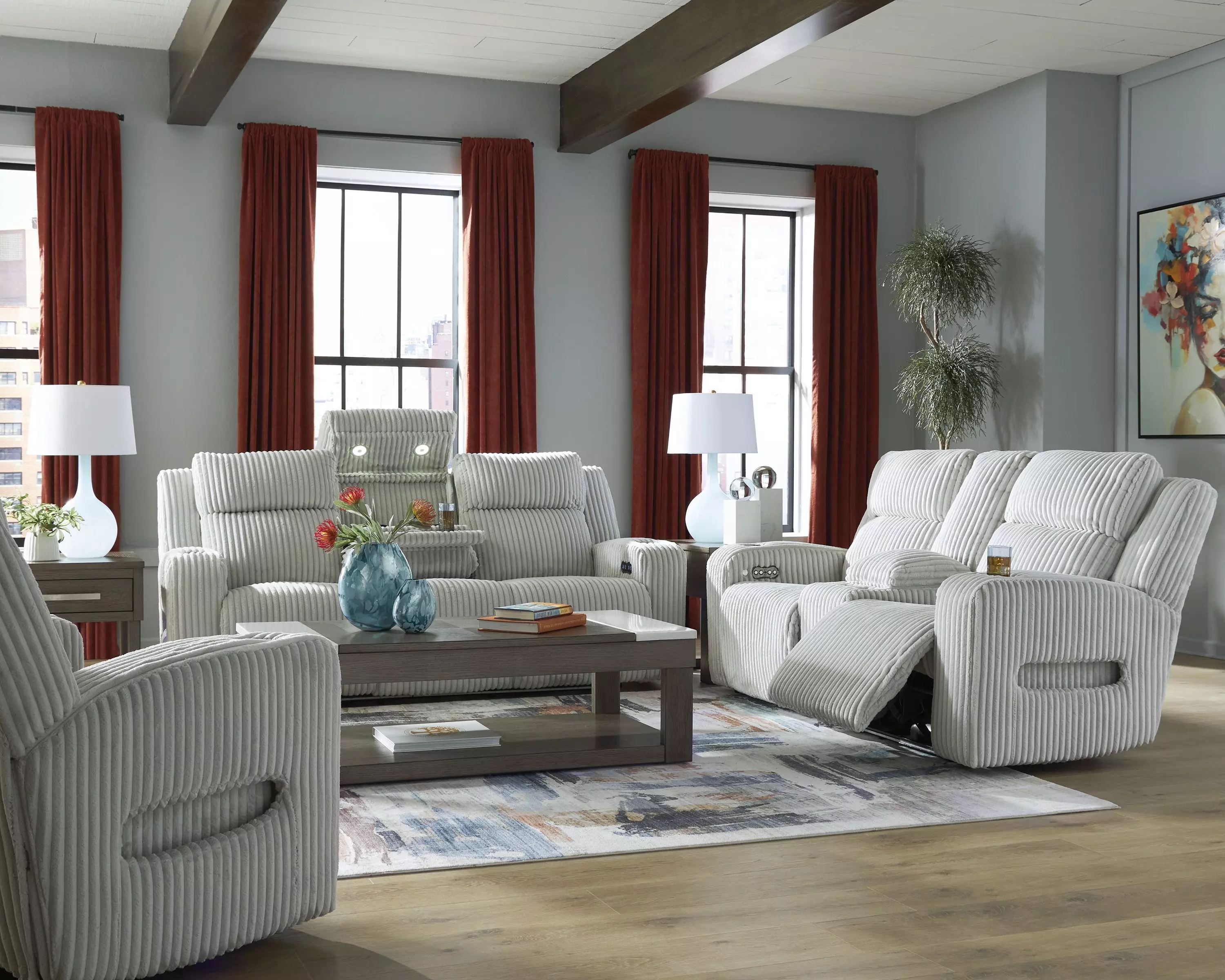 TwinBrooke Alloy Zero Gravity Power Reclining Living Room Set with
