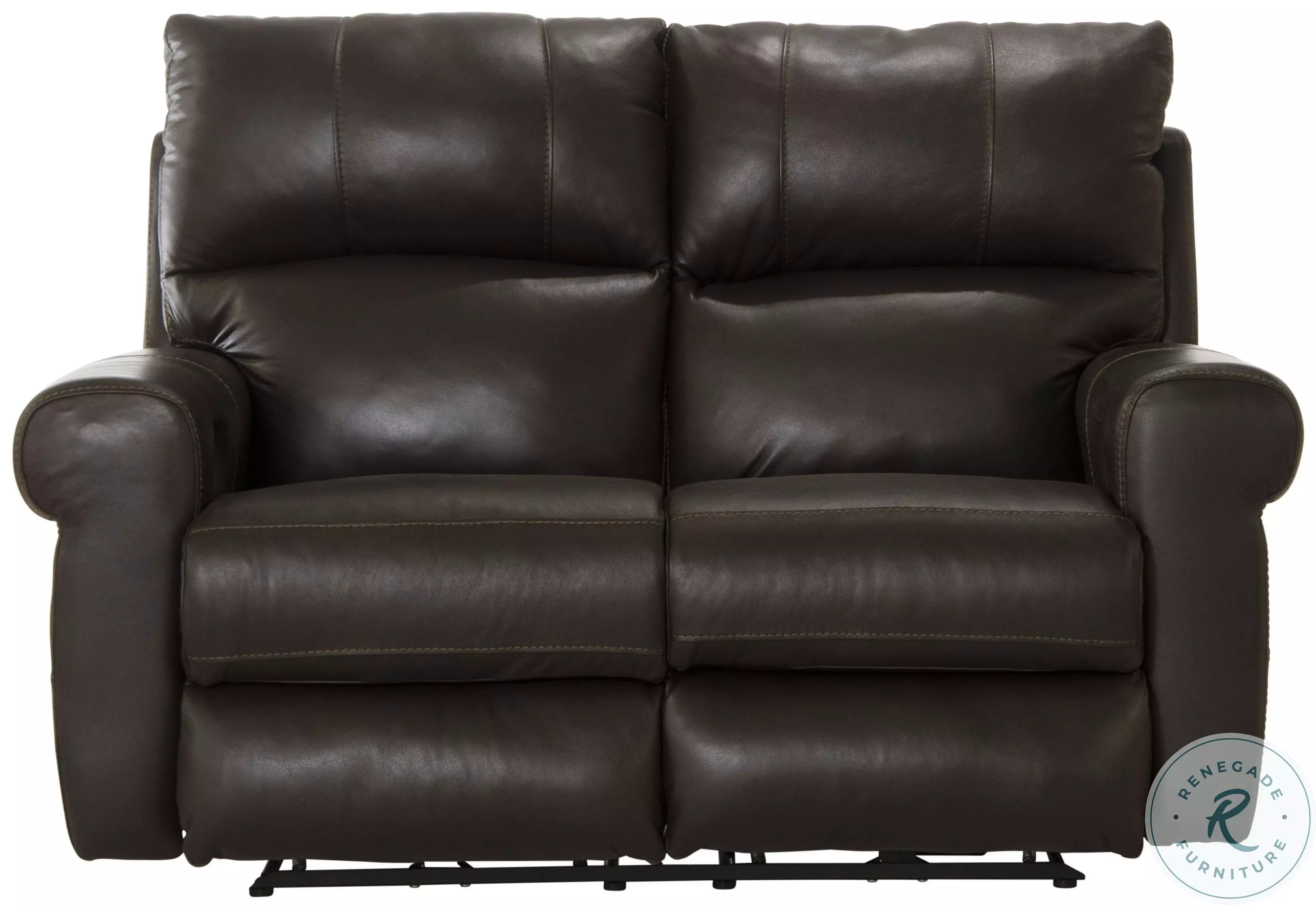 Torretta Putty Leather Lay Flat Power Reclining Sofa From Home