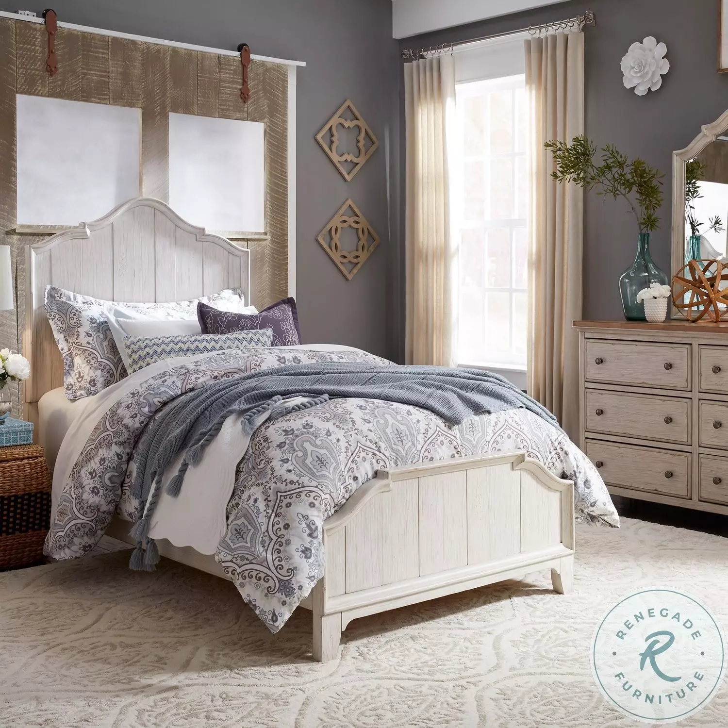Farmhouse Reimagined Antique White And Chestnut 3 Drawer
