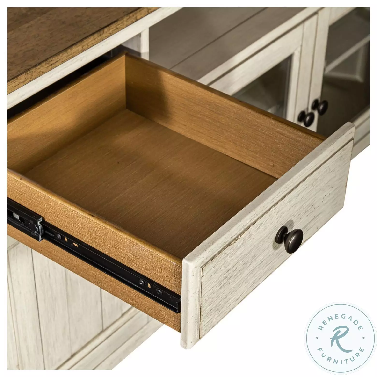 Farmhouse Reimagined Antique White And Chestnut Entertainment TV