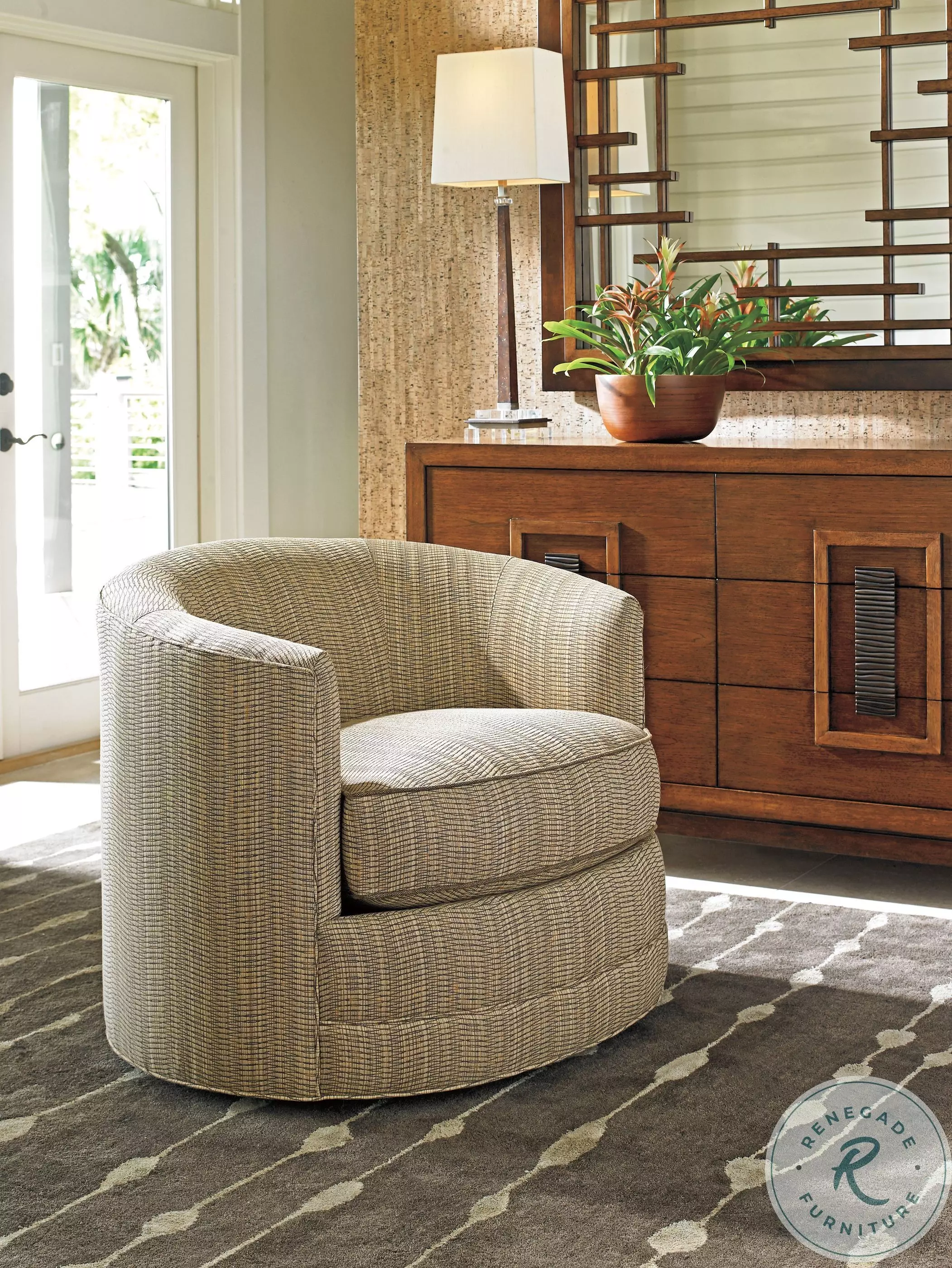Island Fusion Medium Coconut Shell Brown Mikasa Square Mirror From