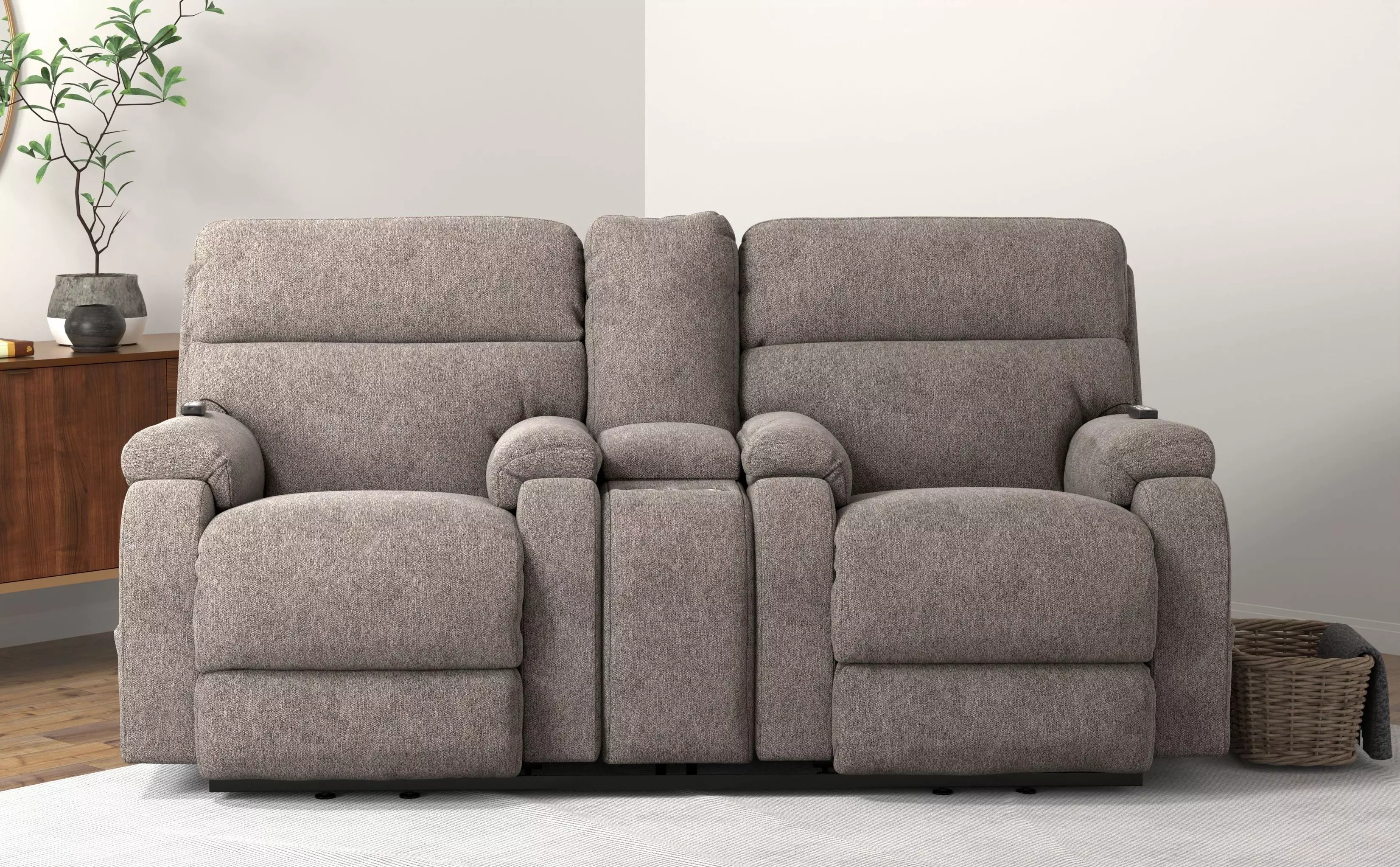 Regenerator Umber Zero Gravity Loveseat with Dual Power Lift