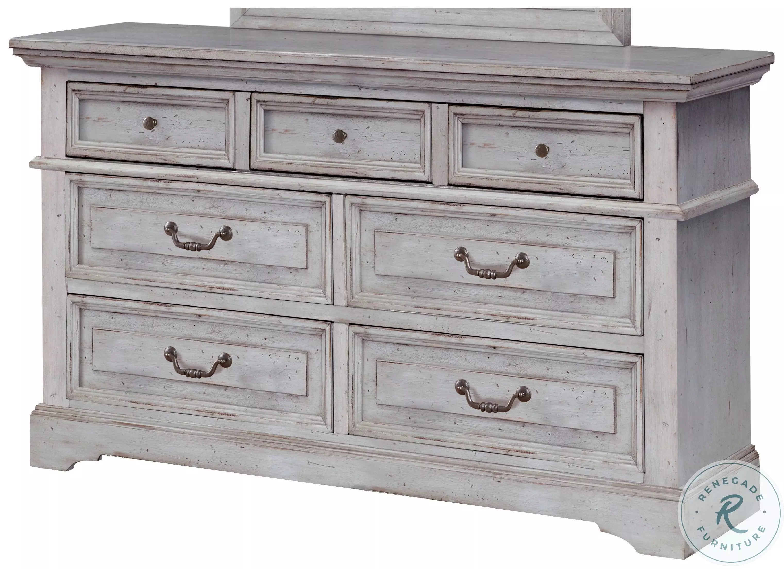 grey refurbished dresser American Woodcrafters Stonebrook Antique Gray two tone painted dresser ideas