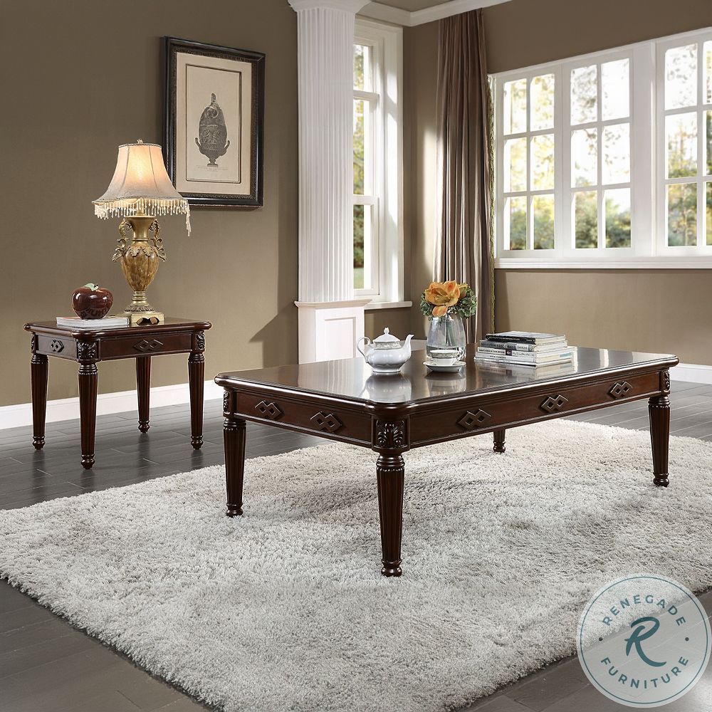 Chateau De Ville Espresso Rectangular Occassional Table Set from