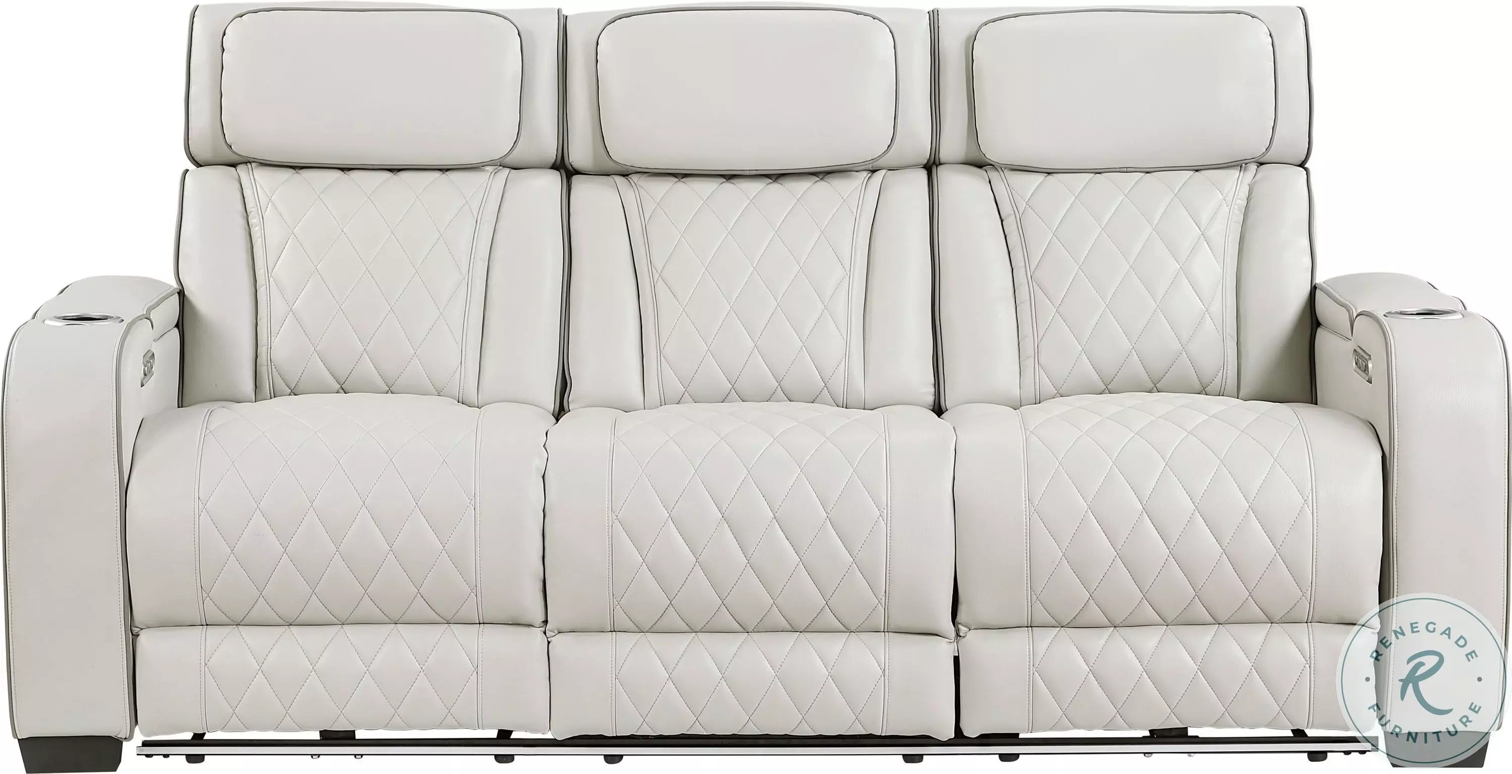Fairway Taupe Double Power Reclining Sofa From Homelegance | Home