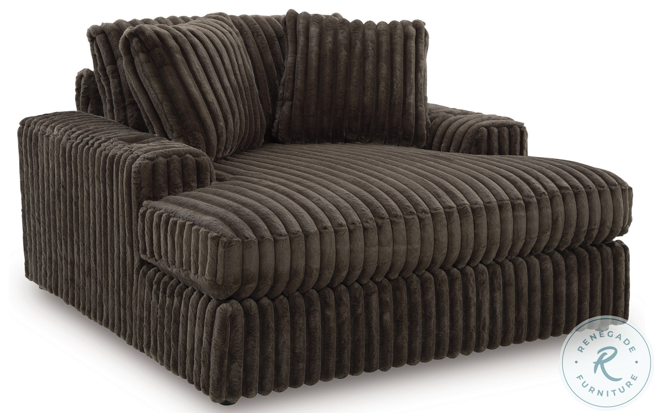 m.n  Midnight Madness Chocolate Oversized Chaise From Home Gallery