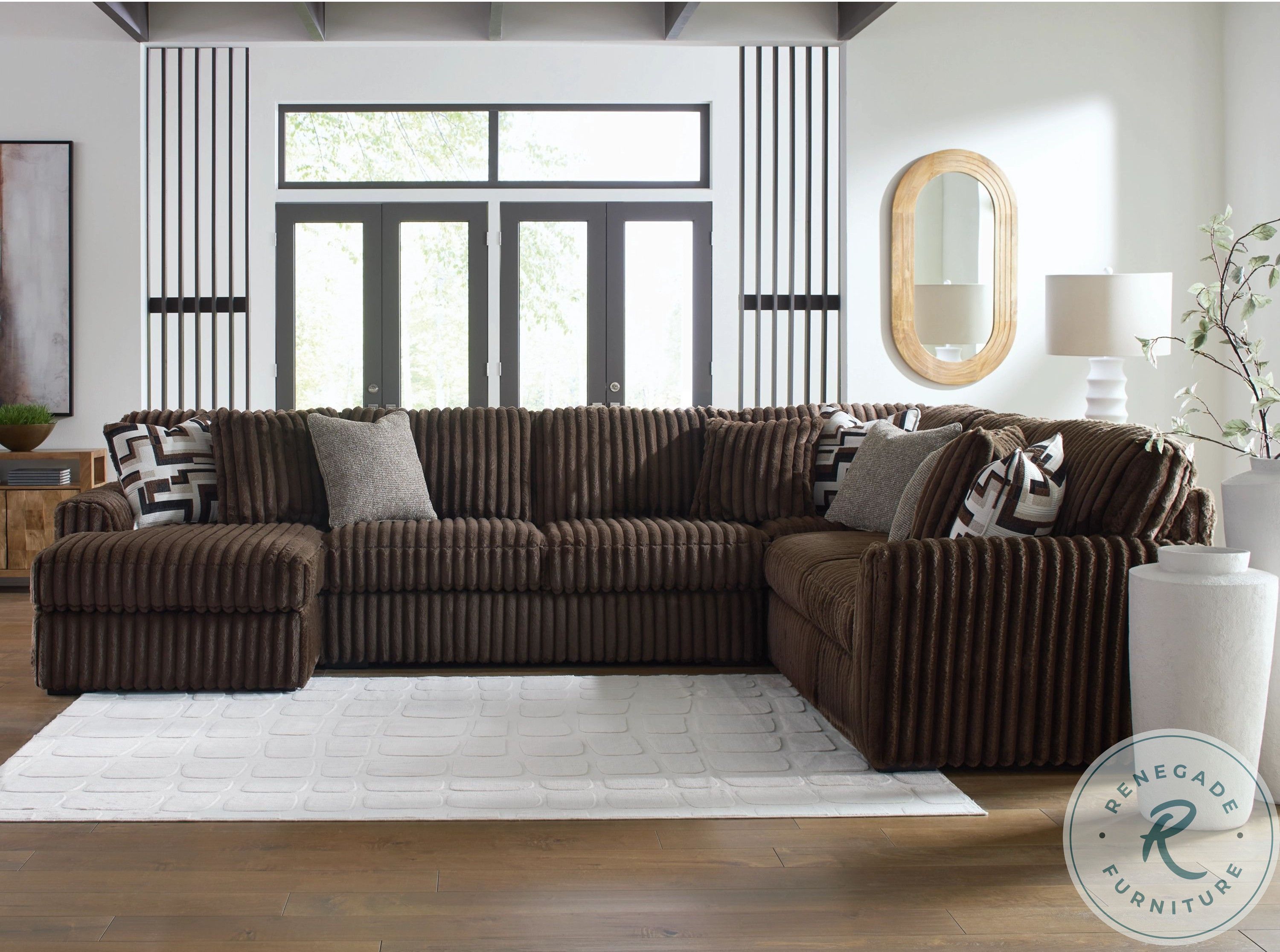 Midnight Madness Chocolate Modular Sectional From Home Gallery