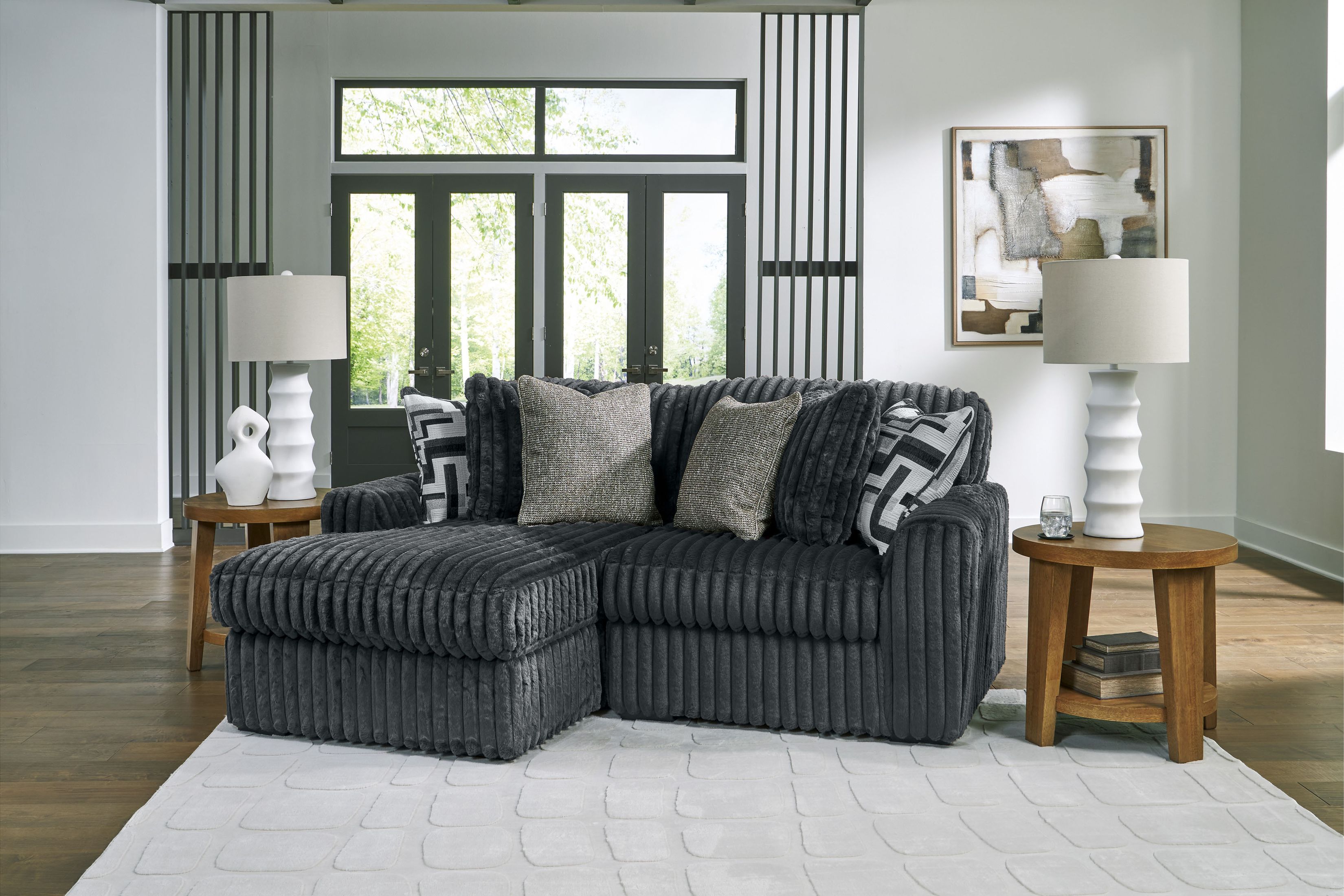 Midnight Madness Gunmetal Sectional From Ashley Furniture