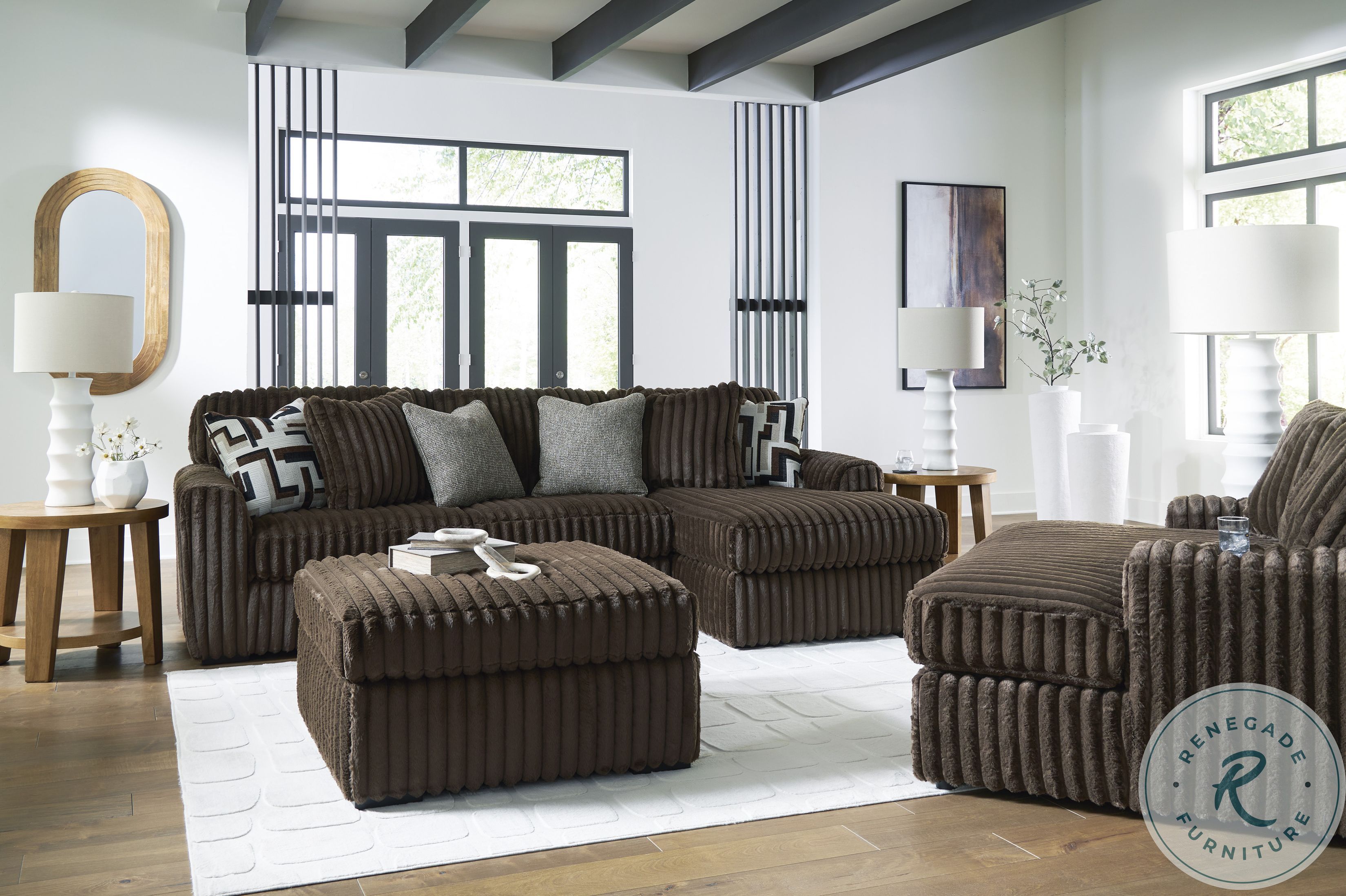 Midnight Madness Chocolate Oversized Chaise From Home Gallery