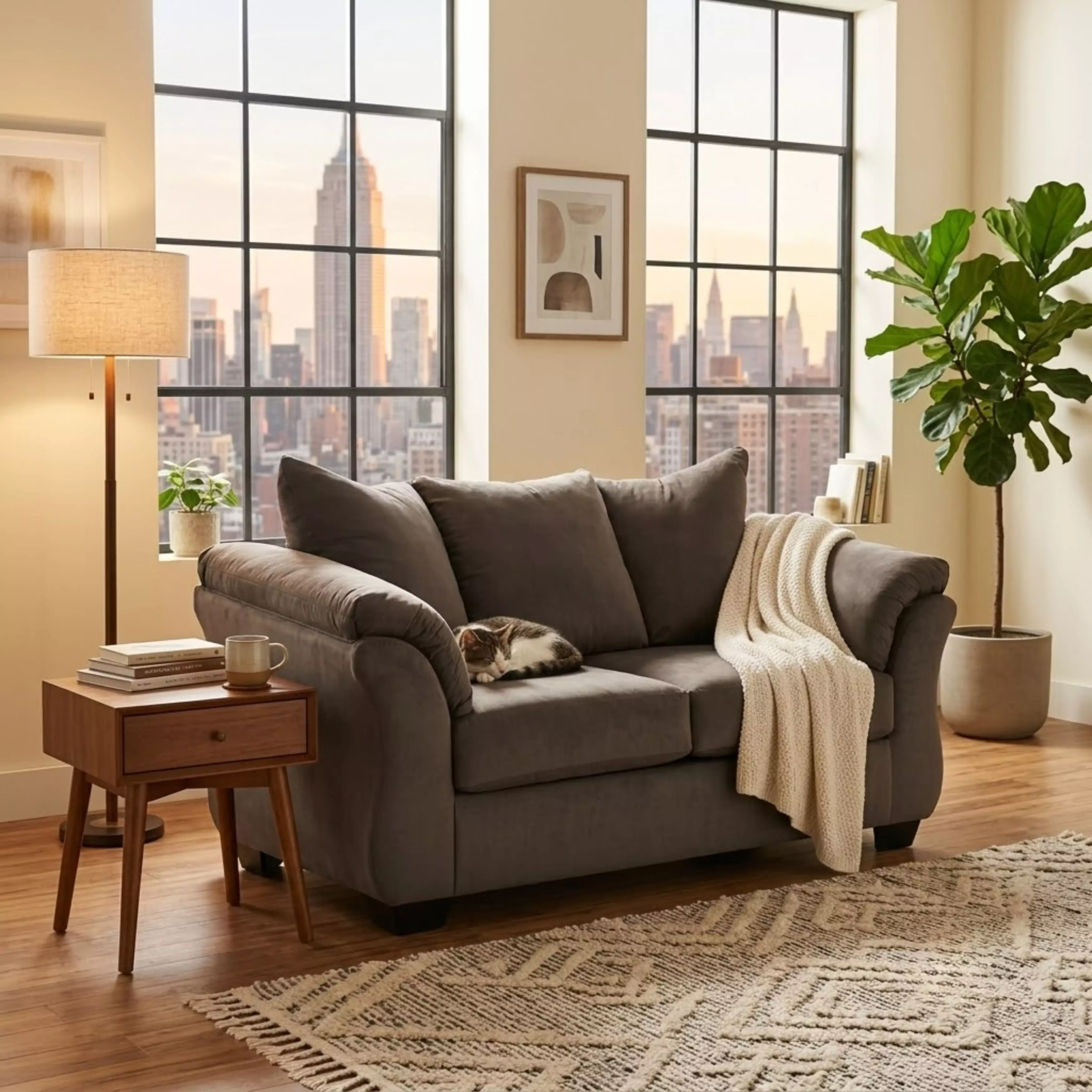 Darcy Cobblestone Loveseat From Home Gallery Stores | Home Gallery