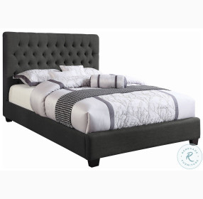 Chloe Charcoal Upholstered Full Panel Bed