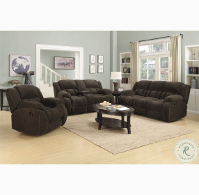 Weissman Chocolate Reclining Living Room Set