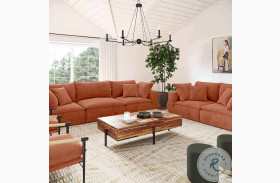 Cali Rust Performance Fabric Modular Living Room Set