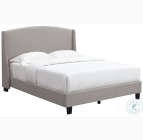 DS-D117-290-2 Storm Grey Shelter Style Wingback Queen Upholstered Panel Bed