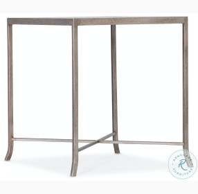 Alfresco Light Silver Lapilli Carved Top End Table