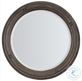 Traditions Rich Brown Round Mirror