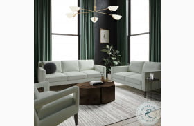 Luna Stone Gray Eco-Leather Living Room Set