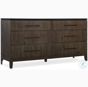 Miramar Aventura Bluestone And Smoky Arabica Raphael Six Drawer Stone Top Dresser