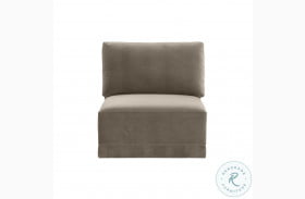 Willow Taupe Velvet Armless Chair