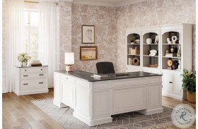 Roanoke White L-Shaped Home Office Set