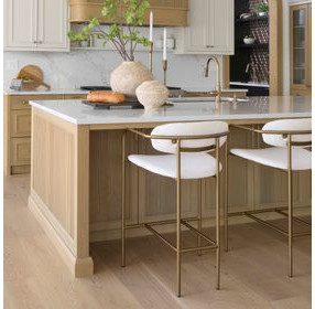 Parker Cream Upholstered Counter Height Stool