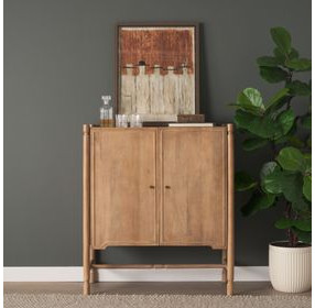 Phil Light Brown 2 Door Bar Cabinet