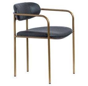 Parker Black Upholstered Dining Chair Set of 2